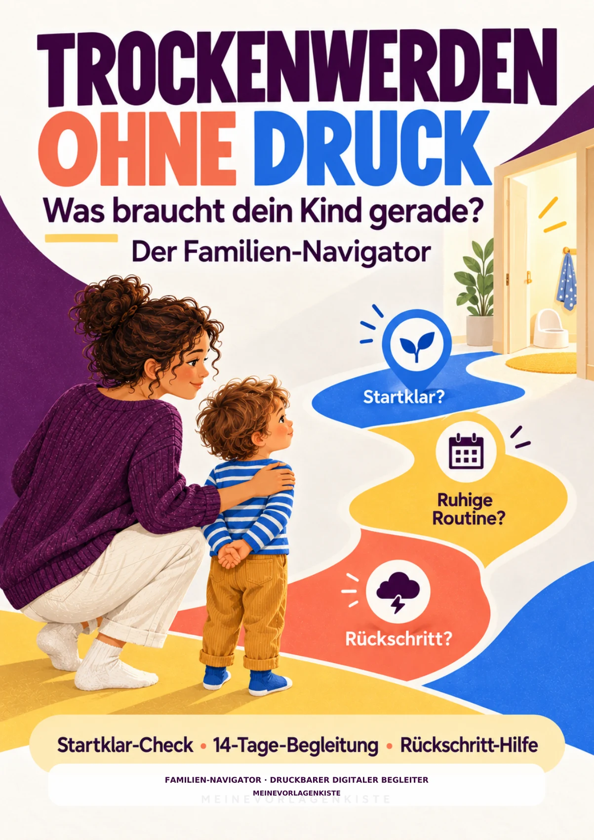 Originalcover des 44-seitigen Familien-Navigators Trockenwerden ohne Druck